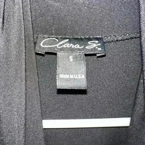 Clara S. Women's Sz S Casual Draped Open Front Long Sleeve Solid Cardigan - Picture 4 of 4